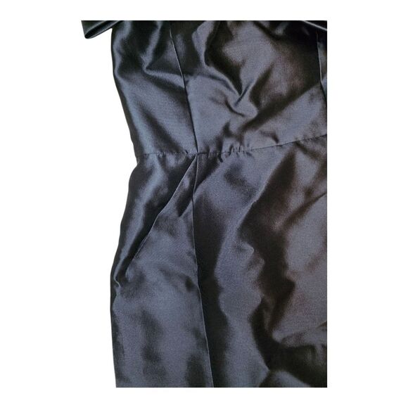 MILLY Black Dress with BIG BOW ACCENT - Size 2 - Picture 5 of 10